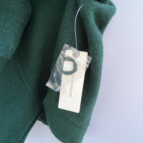 Last ONE Anthro  Pilcro The Back Out and About Do Green Cashmere Sweater size S - Picture 9 of 10